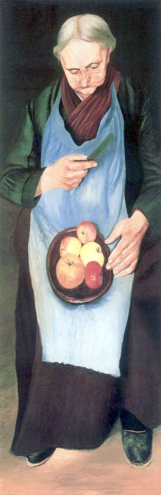 Kosztka, Tivadar Csontvry Old Woman Peeliing Apple